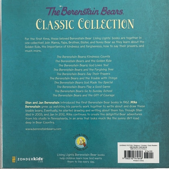 Berenstain Bears Classic Collection Box Set - 10 Living Lights Books Christian - Picture 5 of 5
